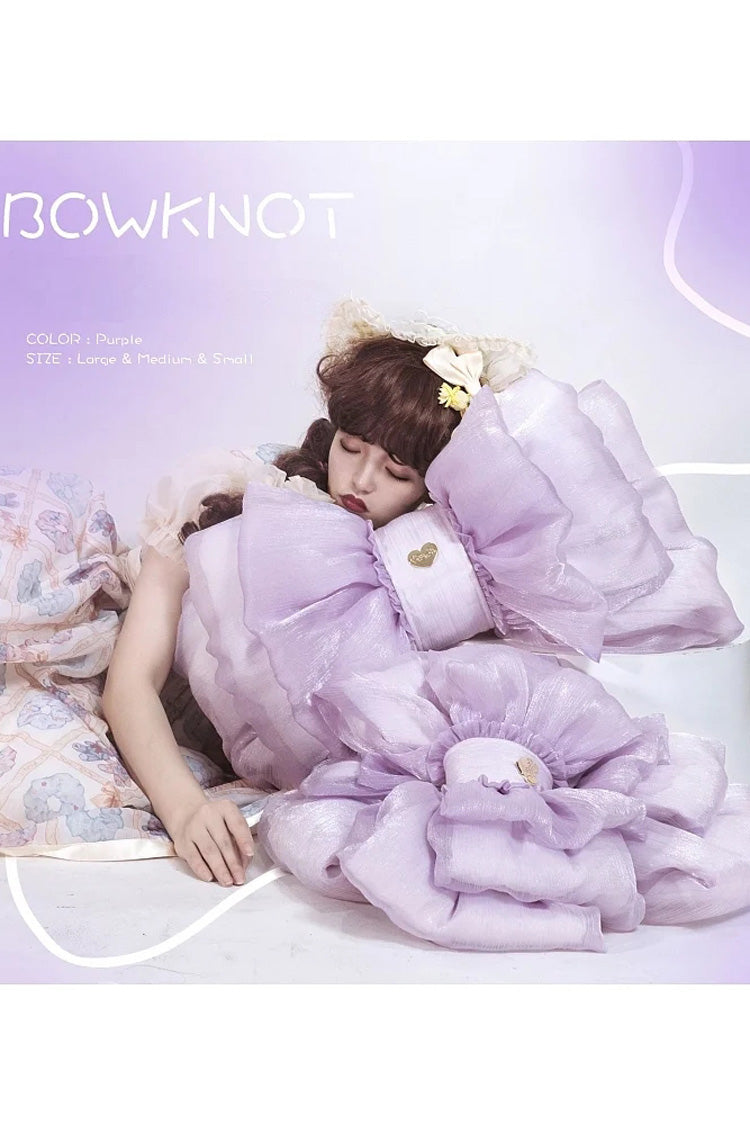 Violet Large Bow Metal Heart Tag Doll Backpack