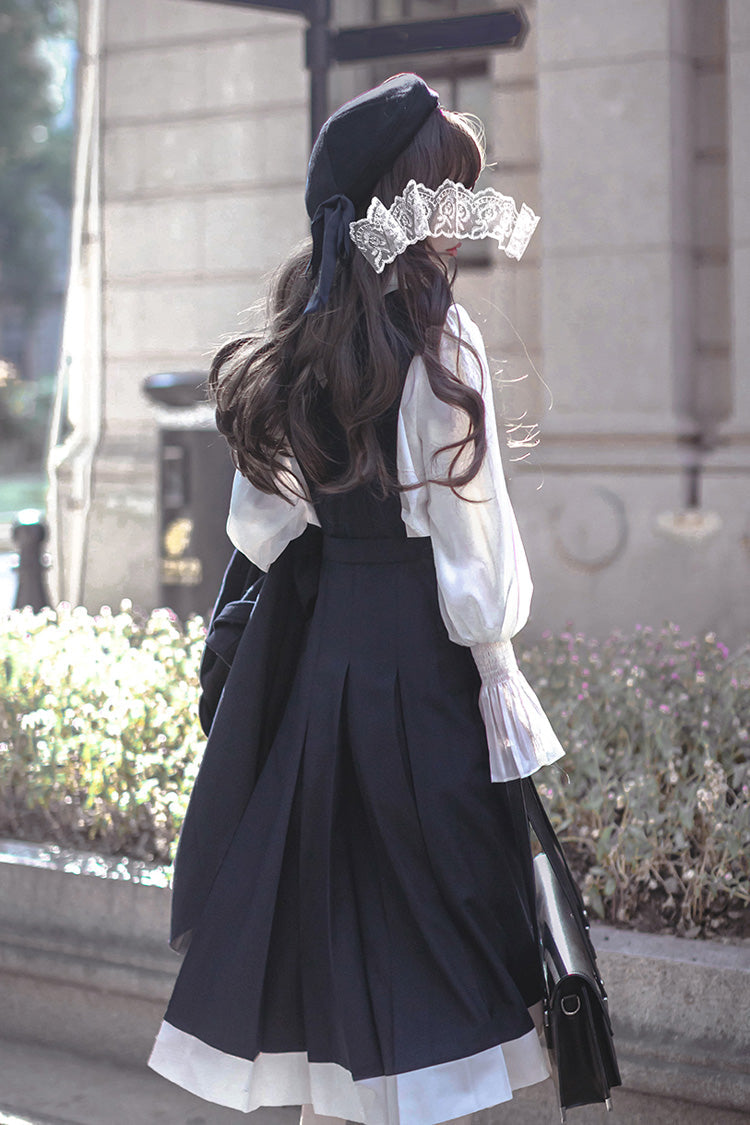 Azure Collegiate Elegant Sleeveless Jumper Gown
