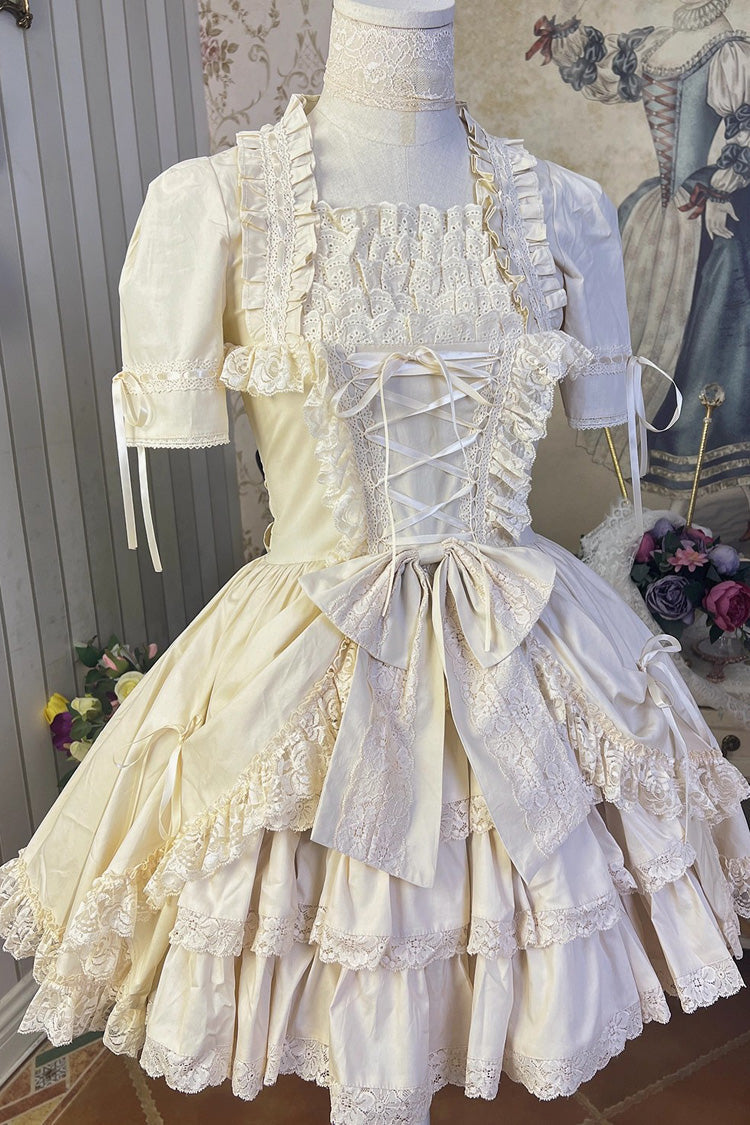 Sweet Lolita Dress with Multi-Layered Ruffle Cardigan - Miss Rella, 9 Colors