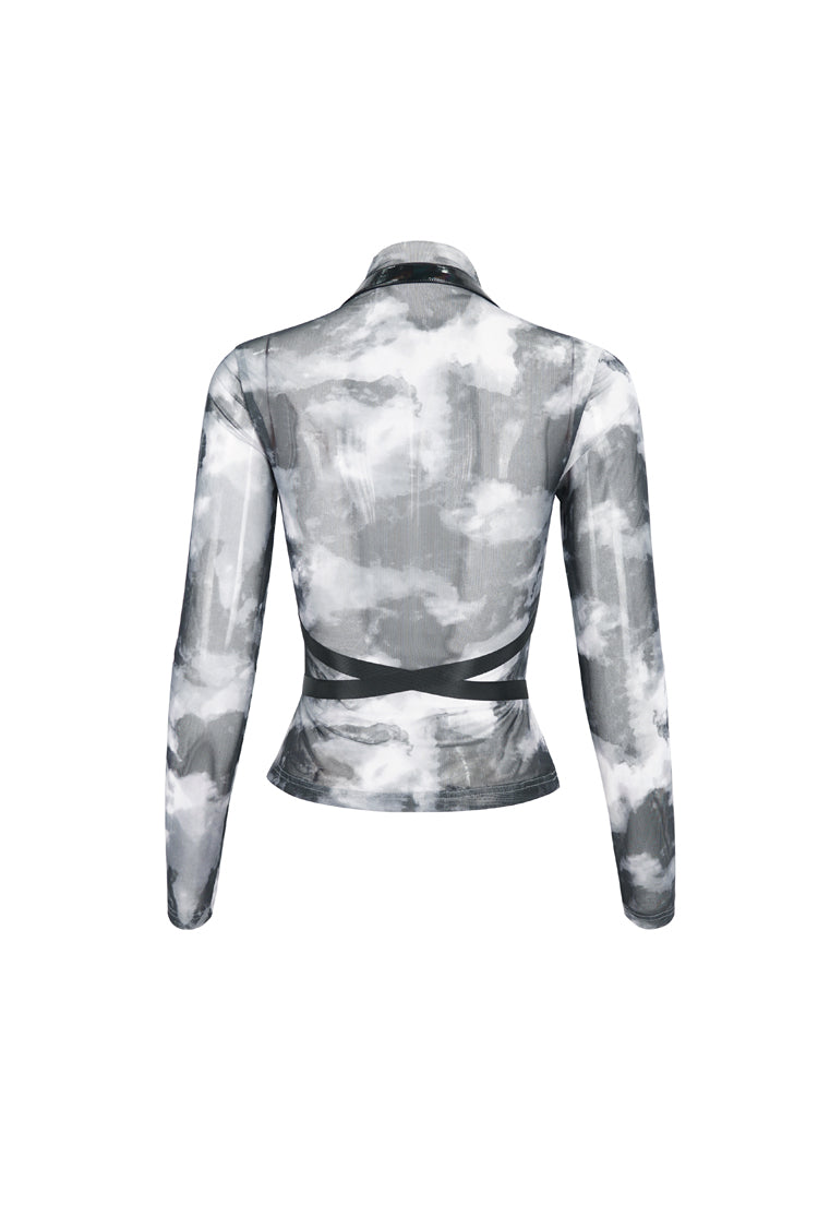 Punk Shirt with Tie-Dye and Straps