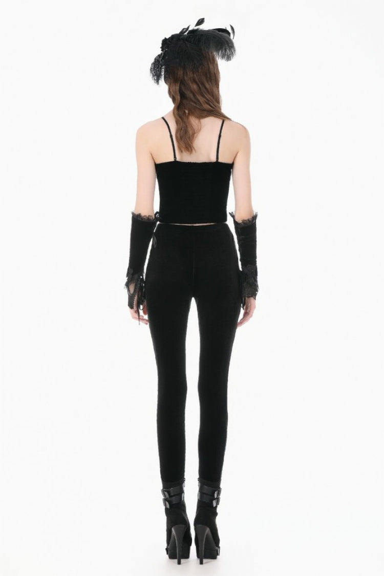 Crimson & Noir Contrast Double-Row Eyelet Vintage Bustier