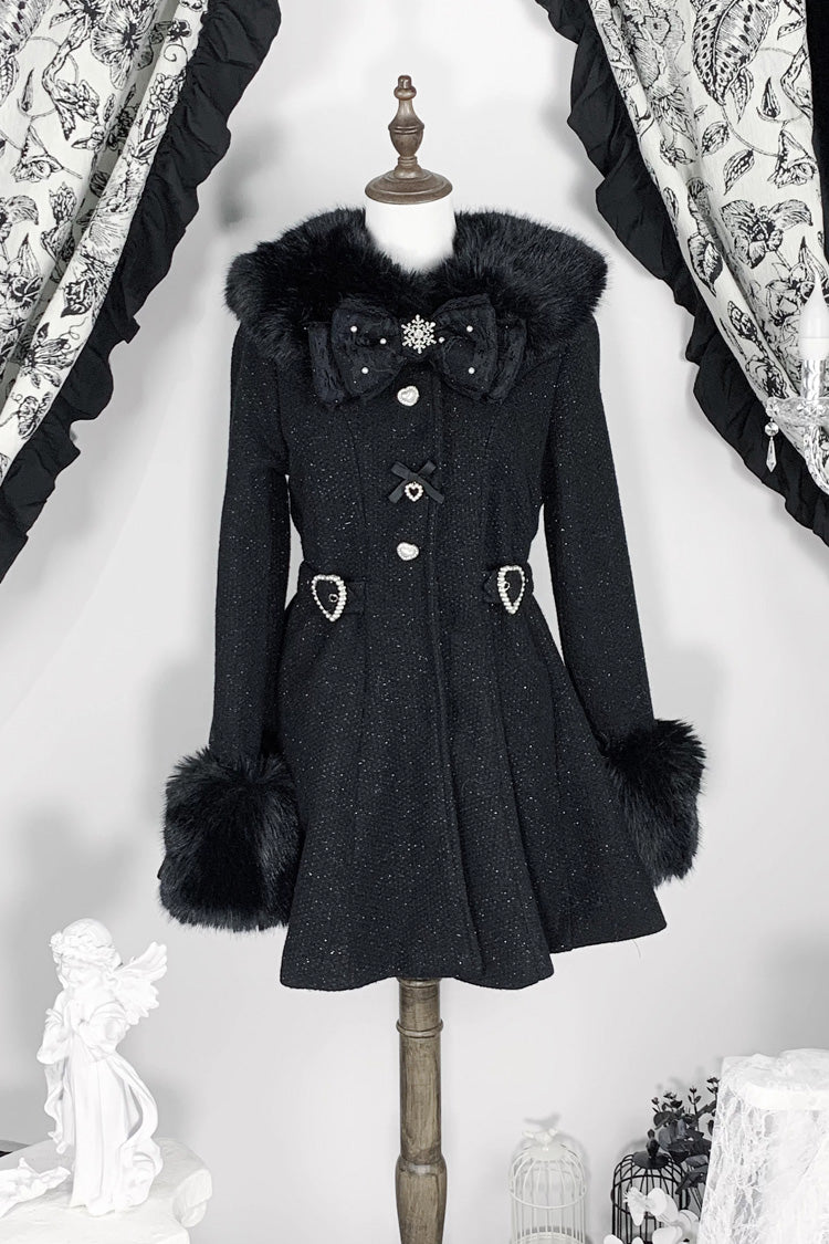 Bow Detail Jirai Kei Japanese Overcoat