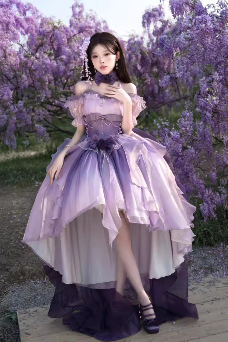 Lilac Bow Irregular Sweet Princess JSK Frock