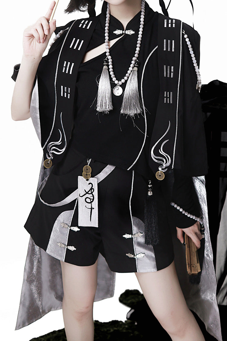Sleeveless Chinese Style Ouji Lolita Set - Black
