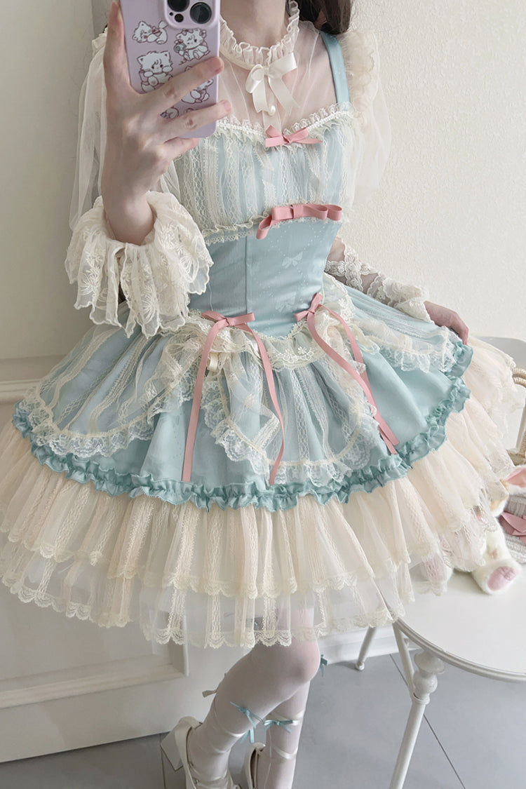 Ballet Lace JSK Dress with Bowknot in 4 Colors