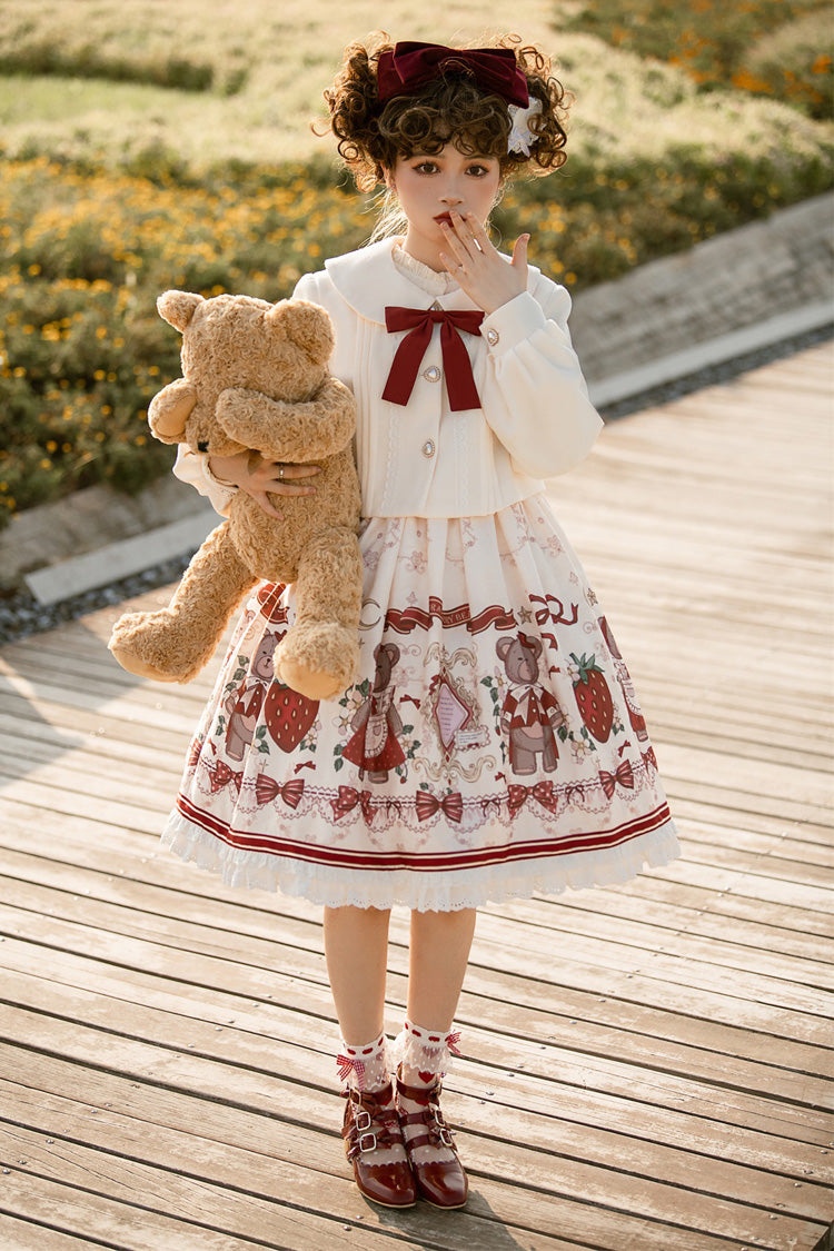 Sweet Princess Lolita JSK with Strawberry Print
