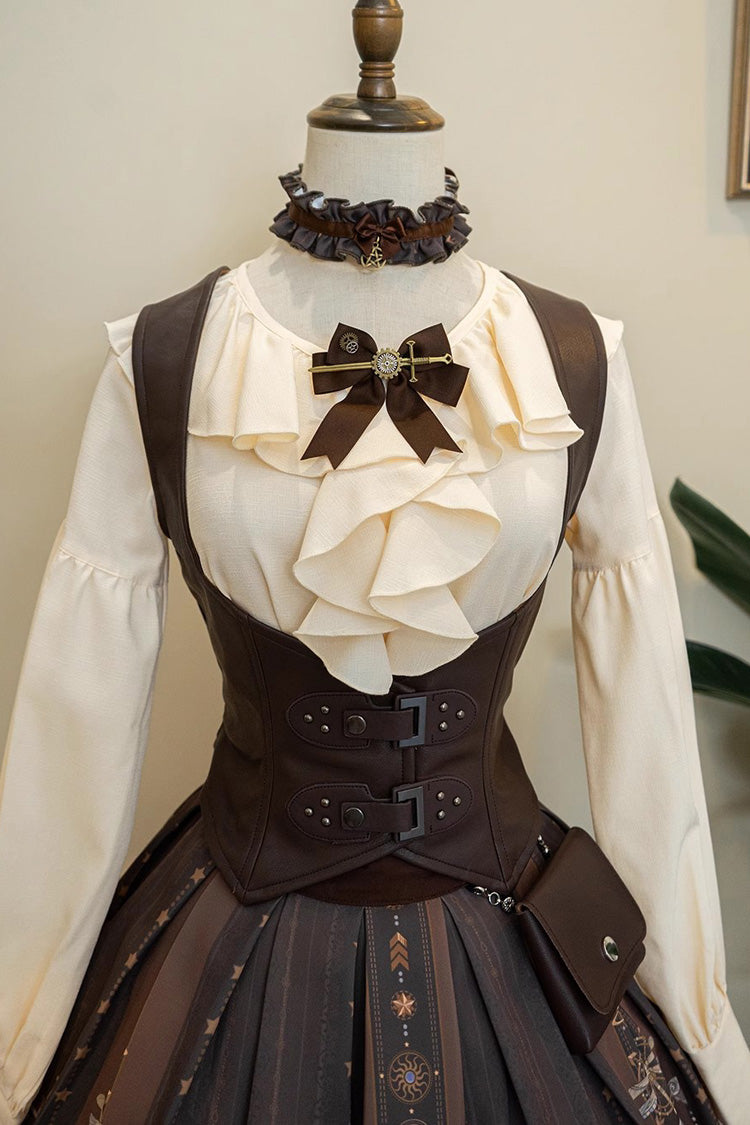 Punk Gothic Lolita Vest with Demon Hunting Print