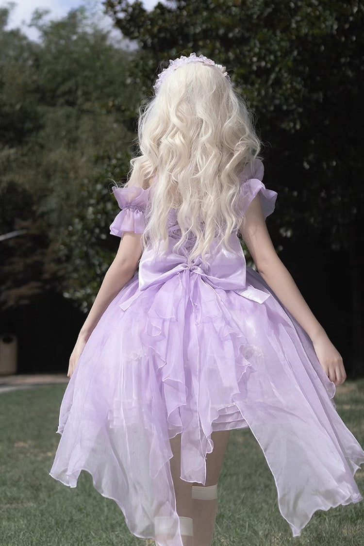 Violet Music Box Ruffled Bow Ballet Elegant Doll Dress