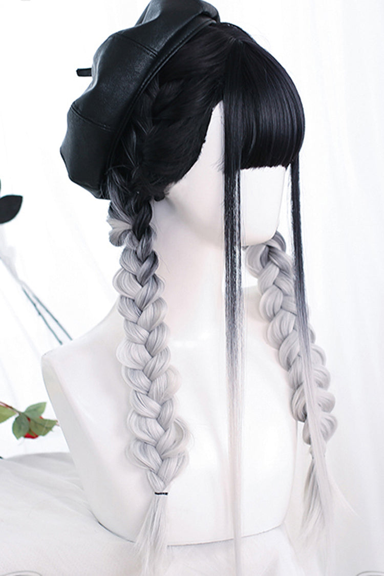 Classic Lolita Wig with Gradient Straight Hair in Natural Black