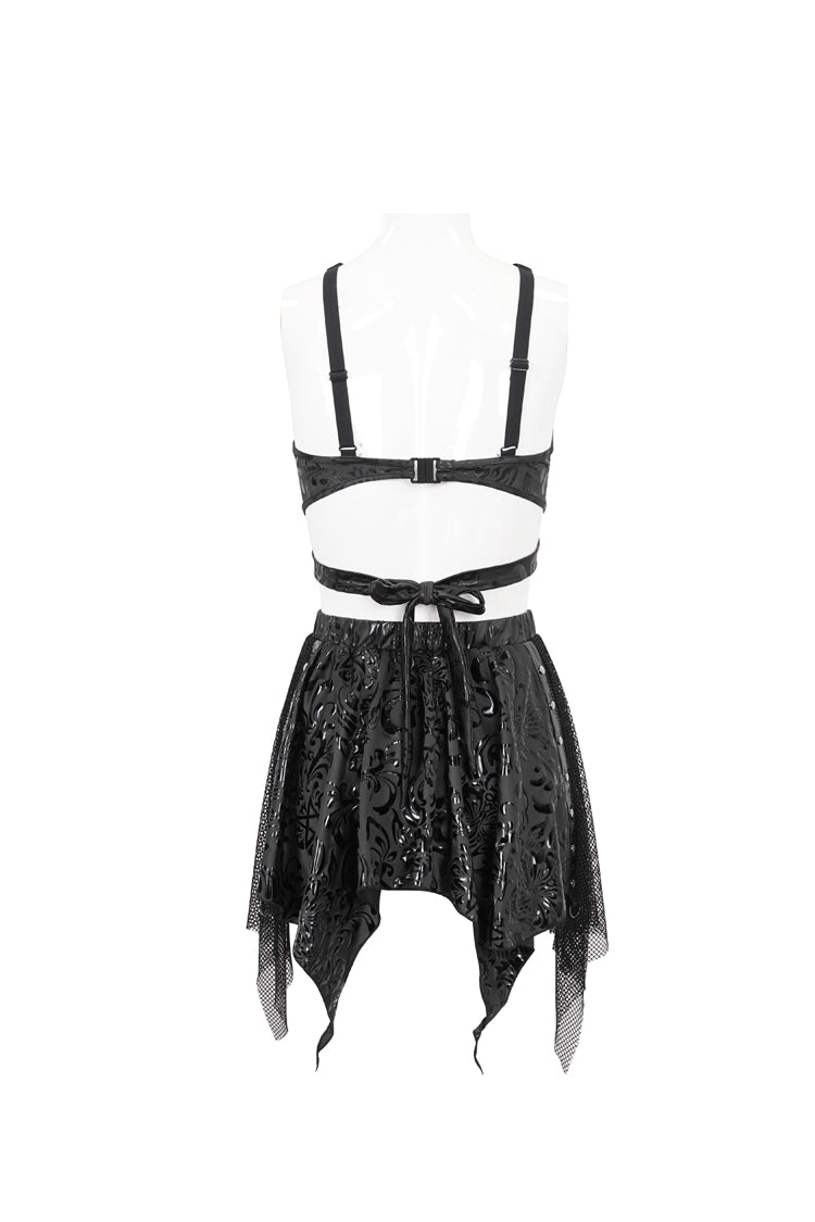 Occult Emblem Strap Two-Piece Gothic Bikini Set