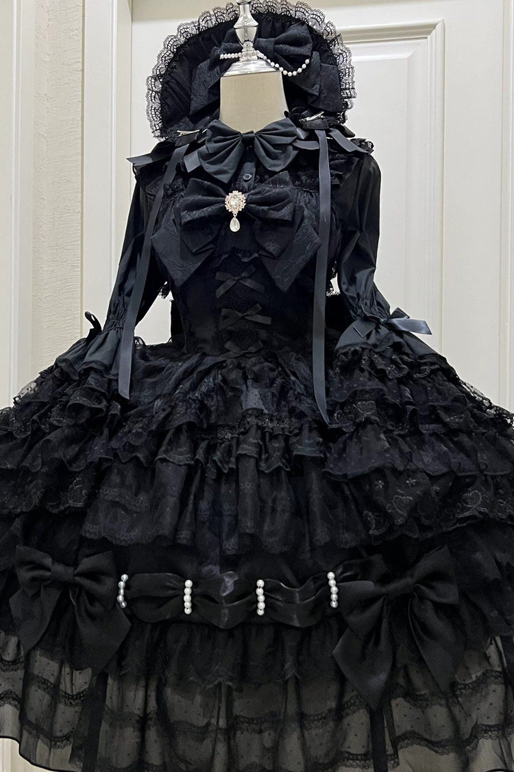 Noir Doll Multi-Bow Lace Princess Gown - Dream Prologue