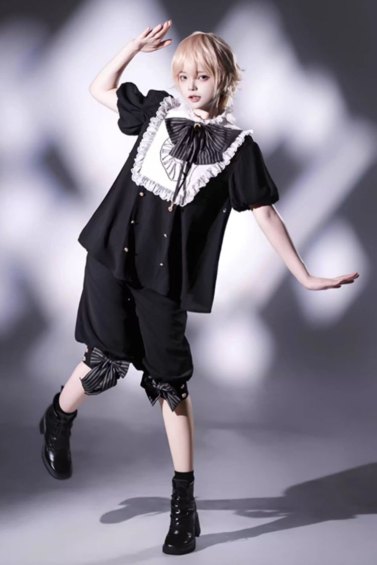 Rabbit Hole Long-Sleeve Bow Gothic Prince Ouji Lolita Ensemble