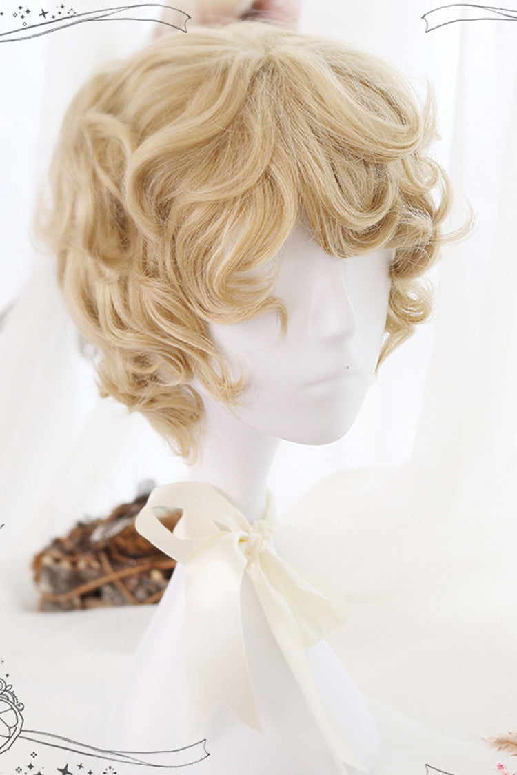 Ouji Short Curly Wig in Platinum Prince Style