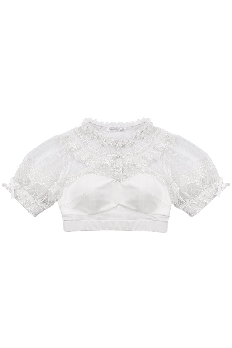 Puff-Sleeved Sweet Lolita Top with Detachable Pads