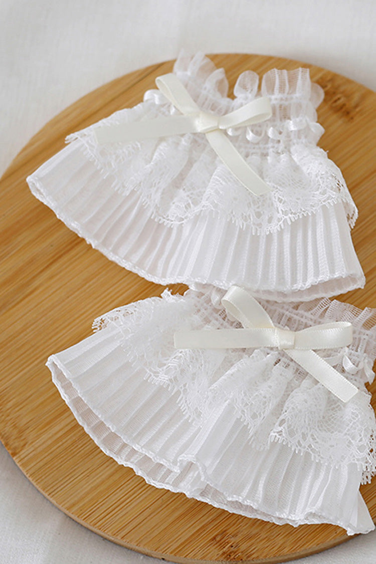 Lace Bowknot Sweet Hand Sleeves, Two Color Variants