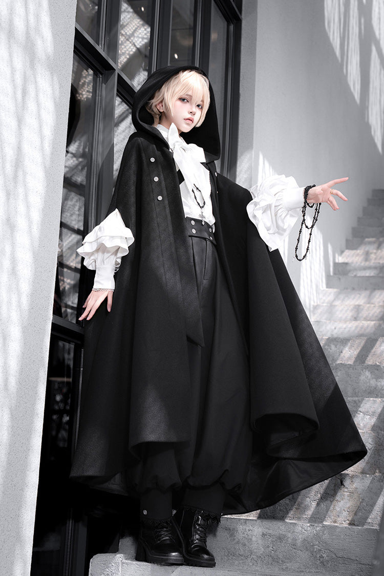 Midnight Bow Vintage Prince Blouse Pants Cloak Set - Code 003
