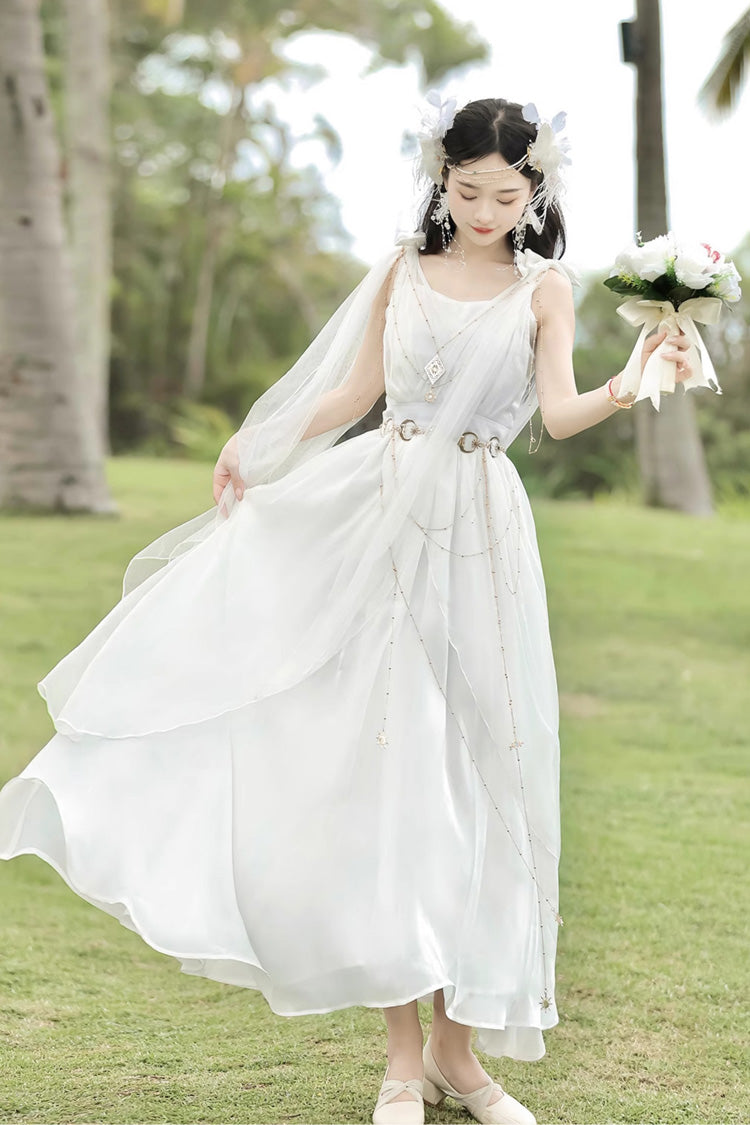 Ivory God's Messenger Greek Style Sleeveless Ruffle Elegant Lolita JSK