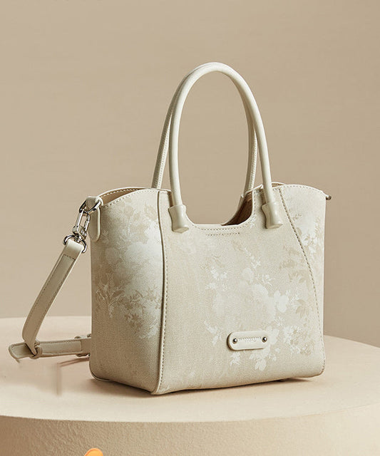 Large Tote New Capacity Bag 2025 Fashion Apricot Print