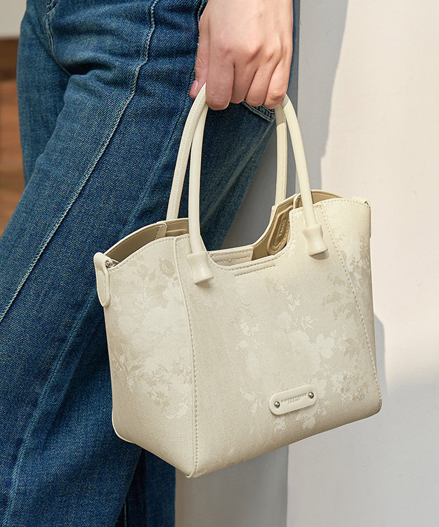 Large Tote New Capacity Bag 2025 Fashion Apricot Print