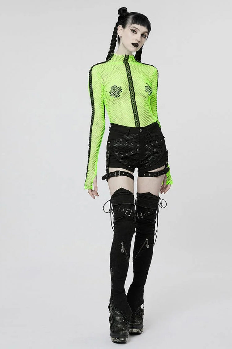 Mesh Ribbon Slim Punk Tee