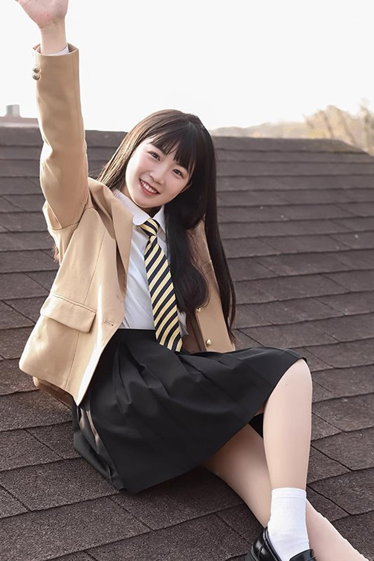 College Style School Coat - Elegant Japanese Outerwear