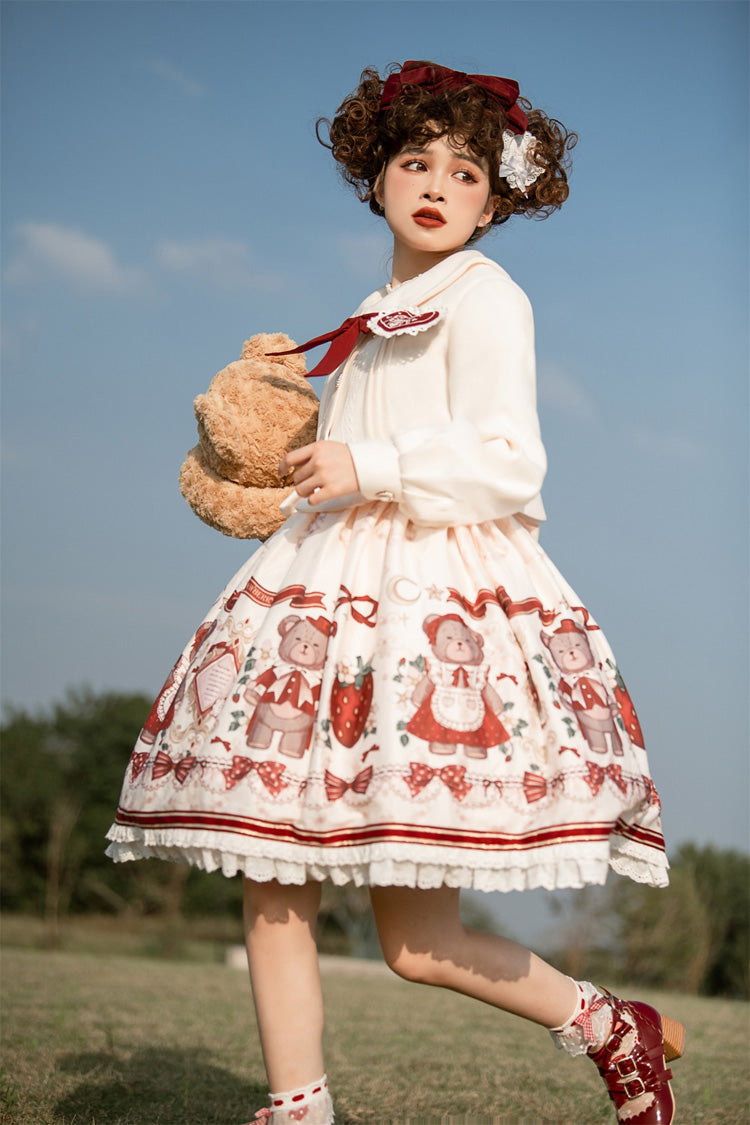 Sweet Princess Lolita JSK with Strawberry Print