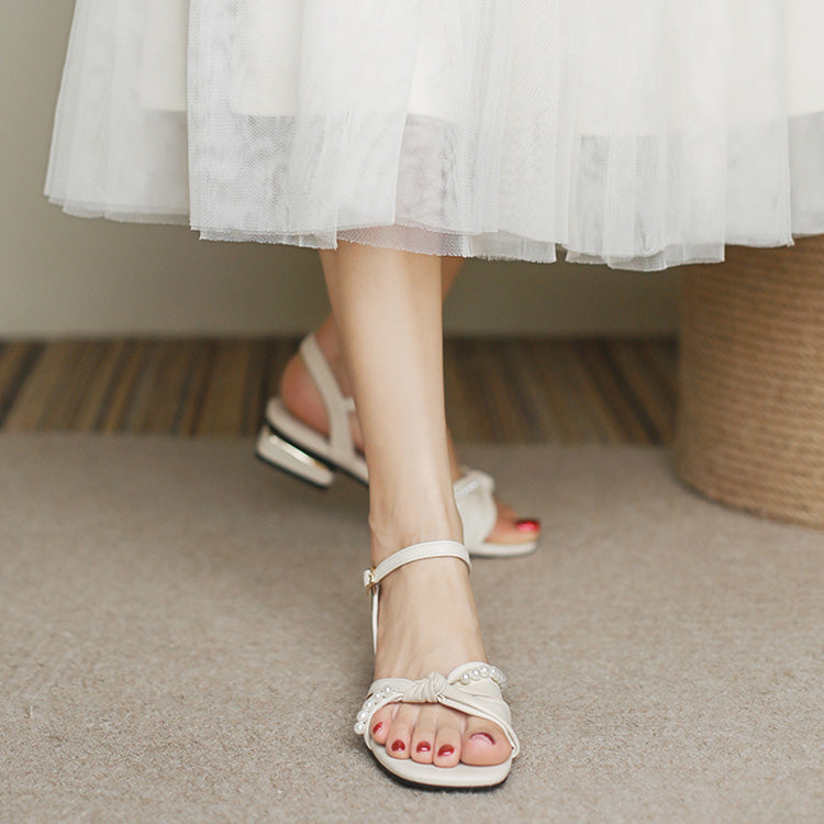 Pearl Chain Elegant Sandals