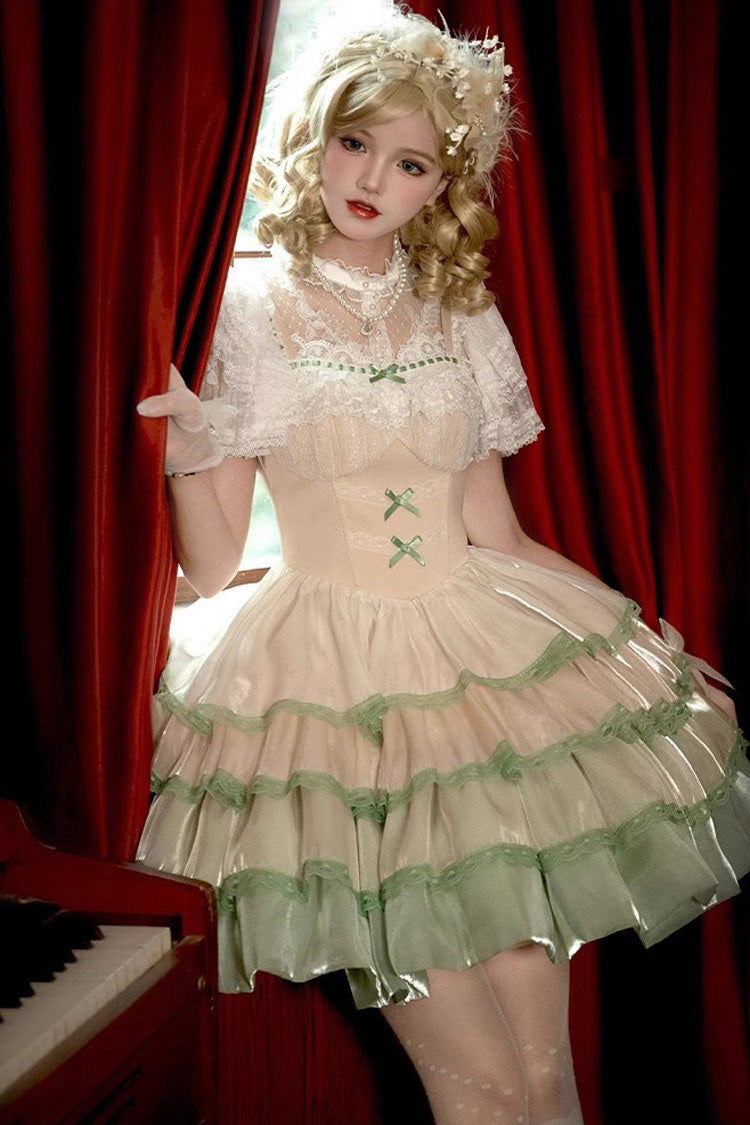 Layered Ruffle Sweet Lolita JSK - Glass Dream Ivory