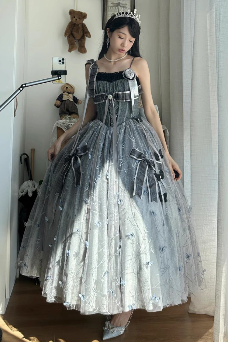 Sweet Lolita JSK Dress with Embroidery and Bowknot