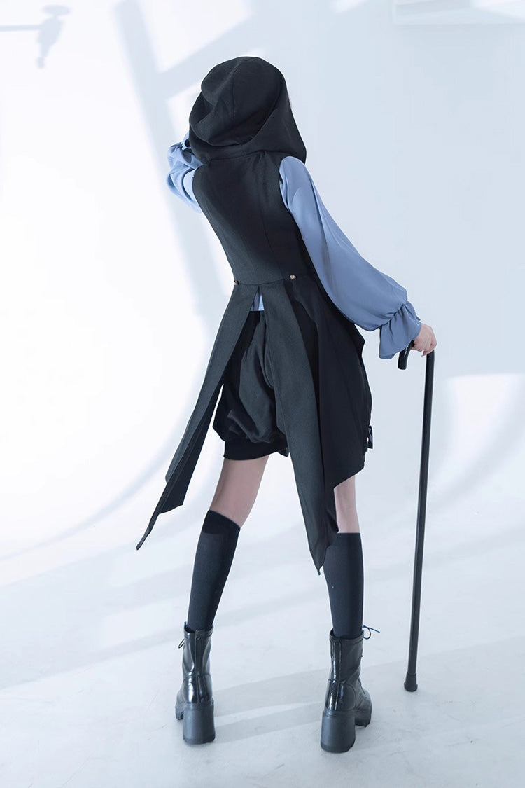Hooded Ouji Gothic Lolita Vest with Narrative Maxim