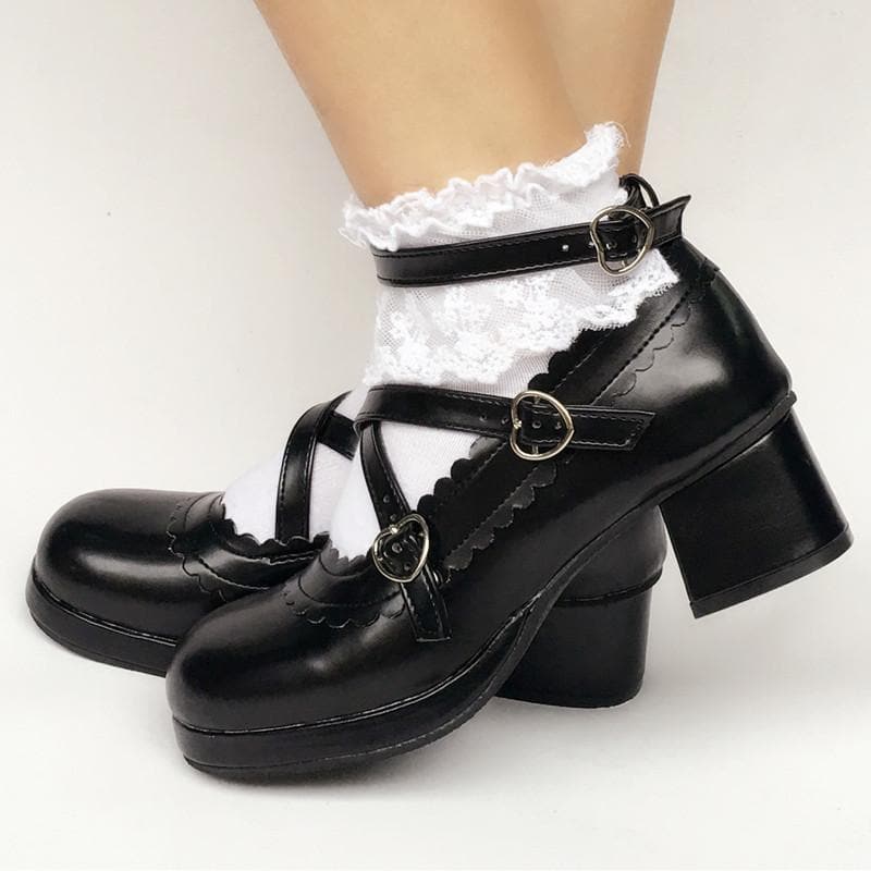 SP167935 Shoes Black Bow Detachable Made Lolita Custom