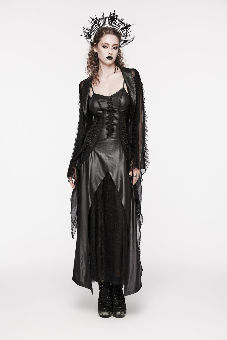 Off Shoulder Lace Lace-Up Slim Irregular Gothic Jsk Wedding Dress