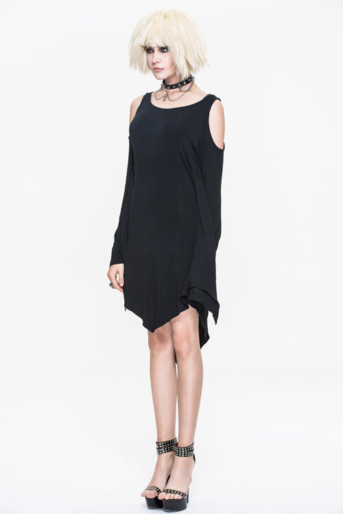 Bat Sleeve Off-Shoulder Modal Punk Dress