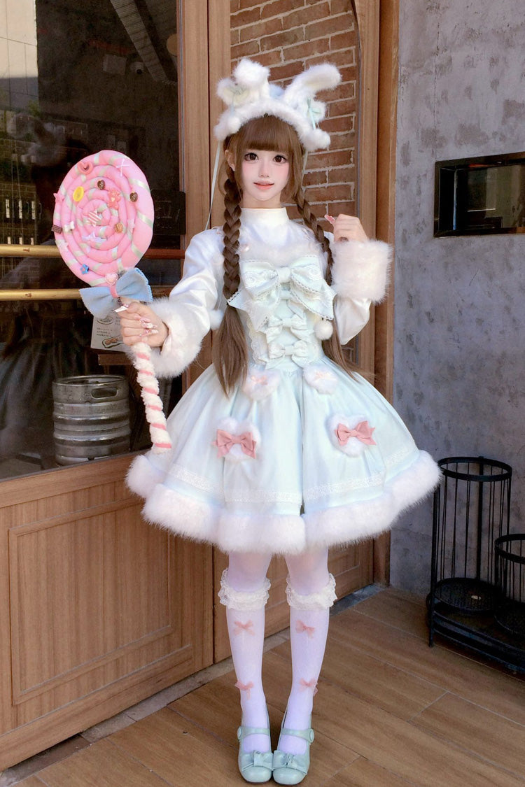 Furry Bow Sweet Lolita Dress