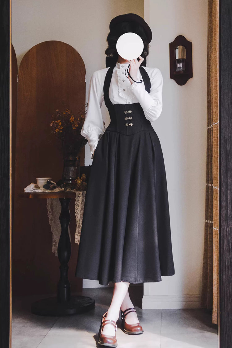 Halterneck Ruffled Fishbone Dress