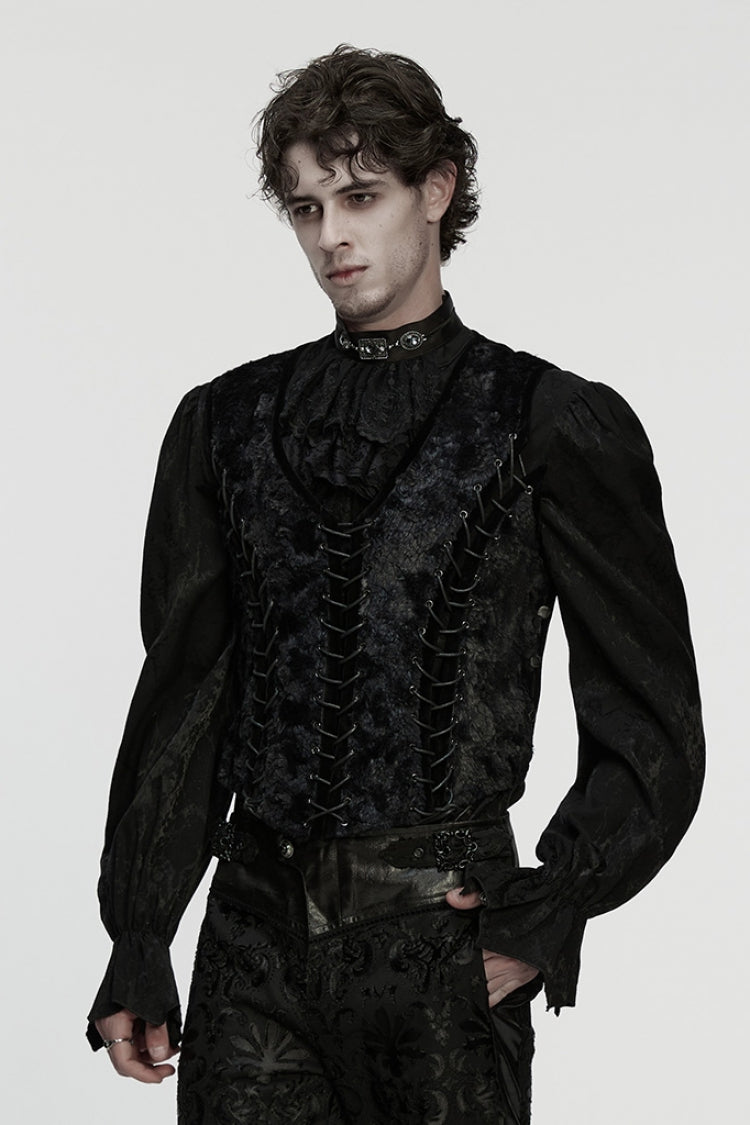 Lace-Up Buckle Strap Gothic Sleeveless Vest