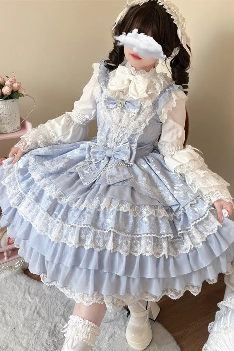 Gorgeous Multi-Layer JSK Dress with Bow in 4 Colors