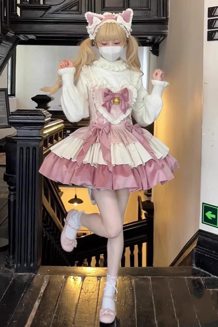 Blush Gradient Ruffle Bow Princess Lolita Dress