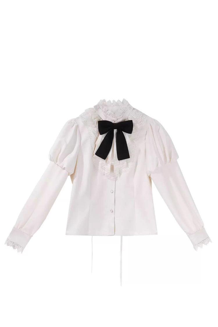 Black/White Violin Variations Ruffled Embroidered Gothic Lolita Jumper Gown Set