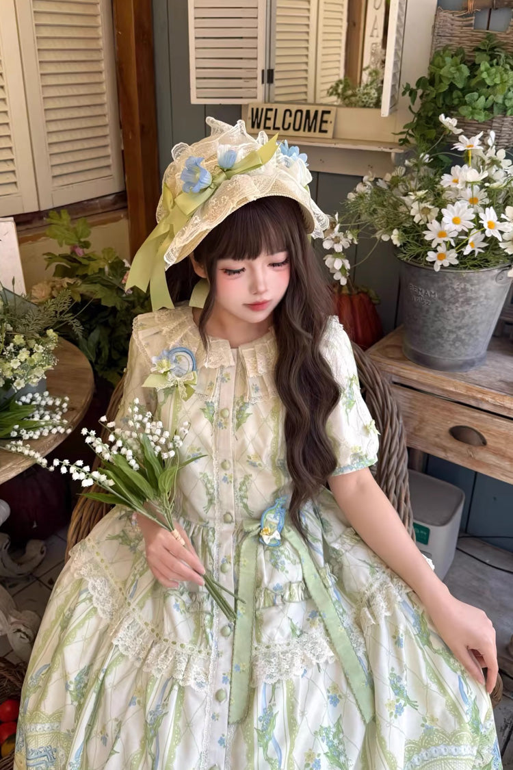 Sleeveless Lace JSK with Tea Collar - Plus Size Lolita