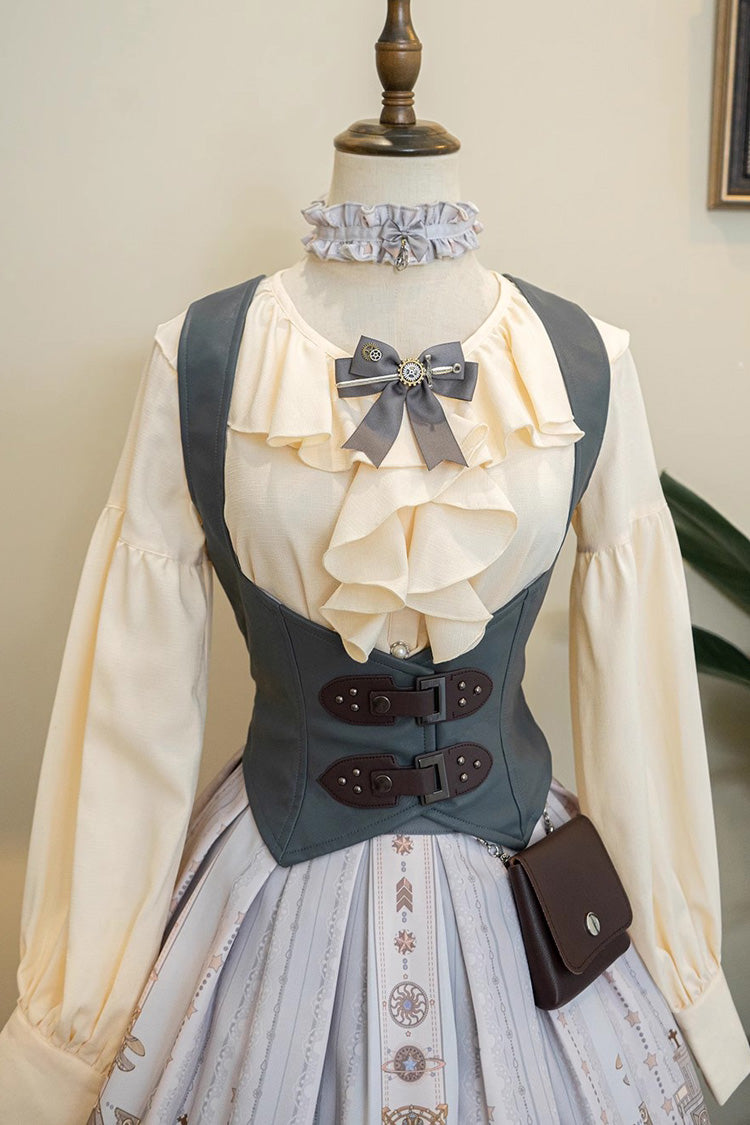 Punk Gothic Lolita Vest with Demon Hunting Print
