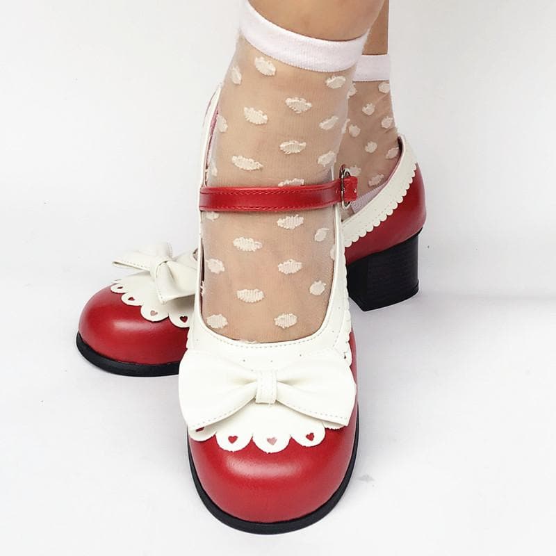 Lolita Made White Shoes SP168070 Hit Wine Custom