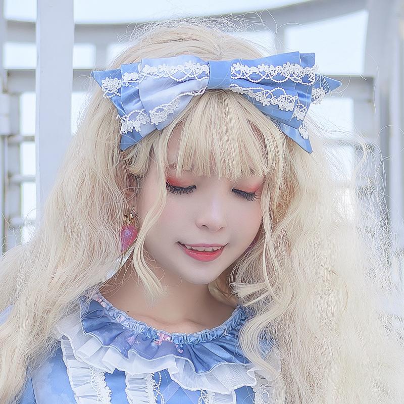 Lolita Headress with Bowknot, Ocean Theater Print, Three Colors