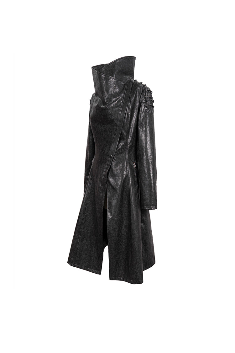 Punk Jacket with Large Neckline and Straps