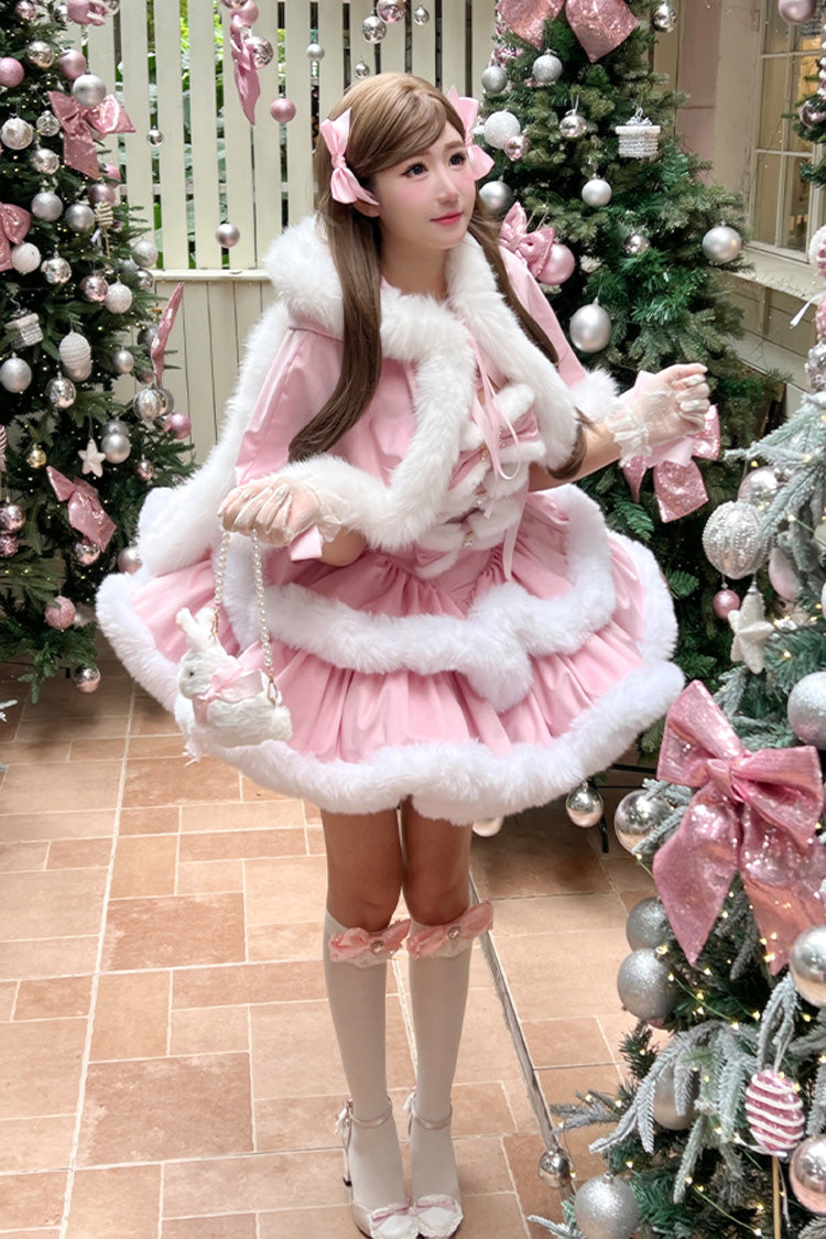 Pink Double-Bow Strapless Princess Dress