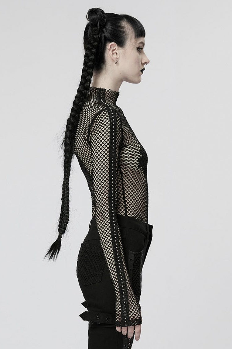 Mesh Ribbon Slim Punk Tee