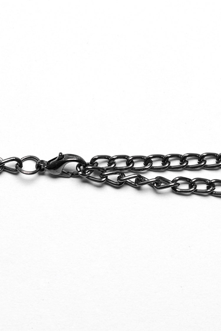 Skull Print Riveted Military Steampunk Choker
