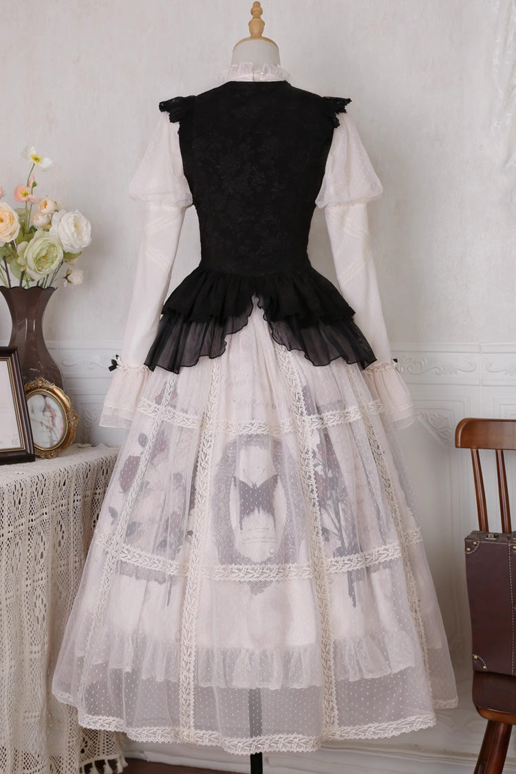 Multi-Color Printed Ruffled French Gothic Dress Set - Princess Classic
