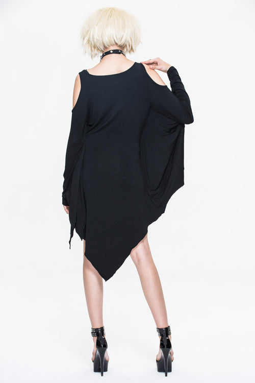 Bat Sleeve Off-Shoulder Modal Punk Dress