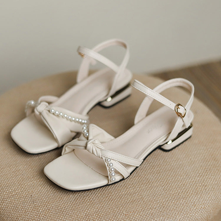 Pearl Chain Elegant Sandals
